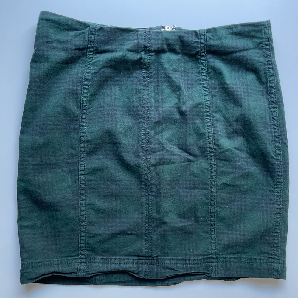 Free people green plaid skirt